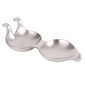 Reposacucharas de Aluminio Hecho a Mano con Diseño de Doble Lóbulo - Soporte Metálico Artesanal para Cubiertos de Mesa de Comedor - Product Image 2