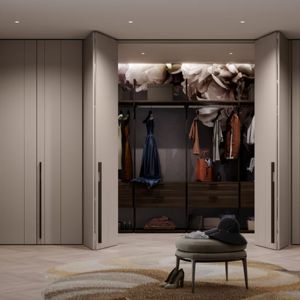 Armoire en bois moderne JY Project, tendance 2026, organisateur de placard blanc, dressing intégré sur mesure, mobilier de maison - Product Image 3