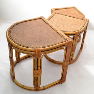 Mesas de centro de ratán natural de calidad superior, venta directa del proveedor, juego de 3 mesas nido. - Product Image 6