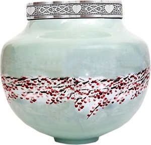 Black Brass Bohemian Handicraft Cremation Urn for Human Ashes Large Adult Burials Funeral Supplies - Product Image 6