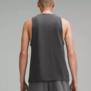 Camiseta Deportiva Casual Inteligente y Transpirable para Hombre, Mezcla de Poliéster/Algodón, Sin Mangas, Diseño Fitness, Opción de Logotipo Personalizado OEM, Serigrafía - Product Image 2