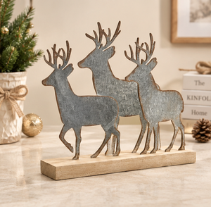 AK latón lujo ciervo diseño madera Navidad decoración alta calidad pieza hecha a mano para decoración Interior/Decoración de mesa de Navidad - Product Image 4