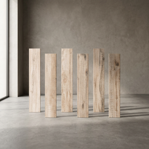 Royal <b>Wood</b> Sandal 20x120cm <b>Wood</b> Look Porcelain Plank Tiles Glossy Timber Finish 12mm Thickness Non-Slip Acid-Resistant for - Product Image 3