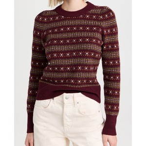 Suéter de Punto para Mujer, Cuello Redondo, Patrón Geométrico, Manga Larga, Invierno, Casual, 100% Acrílico, Antipilling - Product Image 2