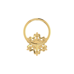 AJRETAIL Anillo de Nariz Étnico de Diamante para Mujer, Oro de 14K, Color HI Brillante de 0.04 Quilates, Claridad VS-SI, Certificado - Product Image 5