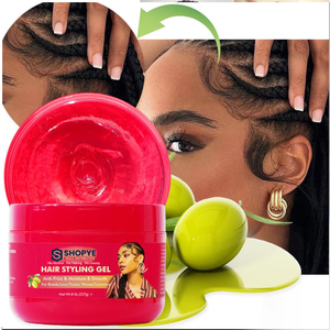 Gel Coiffant Sans Alcool Fixation Extra Forte pour Tresses et Cheveux Doux, Nouvelle Étiquette, Huile d'Olive Hydratante, Tenue Forte pour Cheveux Secs - Product Image 4