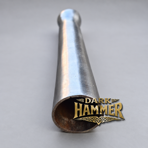 Tapa de extremo de metal plateada hecha a mano, con remate de mango cónico y bola superior redondeada, herraje decorativo para mangos de madera - Product Image 3