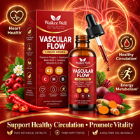 Gouttes Naturelles à Base de Plantes pour la Circulation Sanguine : Cayenne, Curcuma, Aubépine, Betterave, K2, D3 – Santé Cardiaque, Énergie, Métabolisme – Pour Adultes, Compatible Végétalien
