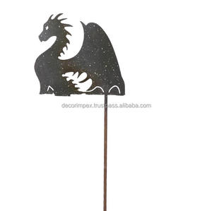 Aspecto de libélula con palo de metal de calidad duradera en venta al por mayor decoración moderna de metal para exteriores e interiores jardín rústico - Product Image 1