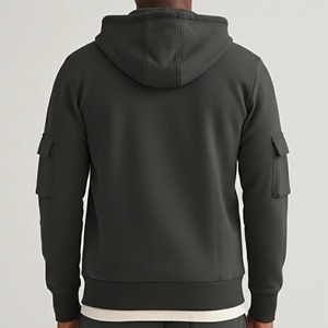 Sweat à capuche tricoté 100 % coton épais de haute qualité, couleur unie, pour homme, style streetwear, personnalisable, numérique, écologique et respirant - Product Image 3