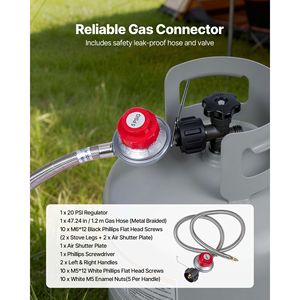 200,000 BTU Heavy Duty Single Burner Propane LPG Gas Cooker <b>Carbon</b> Steel Outdoor Camping <b>Stove</b> High Efficiency for Outdoor - Product Image 5