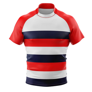 Maillot de rugby personnalisé OEM respirant unisexe pour adulte, uniforme antibactérien 100 % polyester imprimé par sublimation - Product Image 2