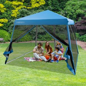 Tende per Fiere 10 x 10 Piedi, Gazebo Pop-up con Pareti Laterali in Rete Resistente e Pratica Borsa con Ruote - Product Image 2
