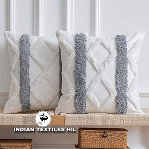 Custom Handmade Indian Cotton Luxury Woven Tufted <b>Sofa</b> Cushion <b>Cover</b> Household Pillow Cases Eco-Friendly Custom OEM Wholesale - Product Image 1