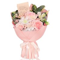 Bouquet de roses éternelles faites à la main pour la fête des mères - Fleurs éternelles de forme ronde 0,5 kg Livraison rapide