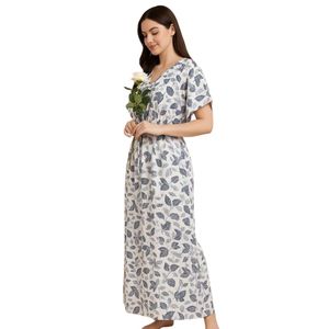 Chemise de nuit en coton pour femmes |   Kaftan Maxi pour femmes |   Robes de nuit kaftan pour femmes |   Chemise de nuit en coton pour femmes élégante - Product Image 1