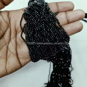 Cuentas de ónix negro superventas, cuentas de piedra sueltas facetadas con piedras preciosas, hebras al por mayor, cuentas Rondelle para hacer joyas - Product Image 6