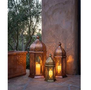 Admirable Design Modern Hanging Tabletop Christmas Home Decoration Red Iron Lantern <b>Candle</b> Holder Eco-Friendly Indoor Outdoor - Product Image 3