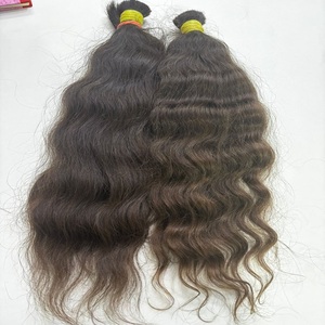 Cabello Indio a Granel para Mujer, Cabello Humano Ondulado y Rizado para Trenzas, Extensiones de Cabello sin Trama - Product Image 1