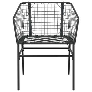 Juego de comedor de patio de 5 piezas de ratán sintético negro con colección de muebles de jardín de vidrio - Product Image 5
