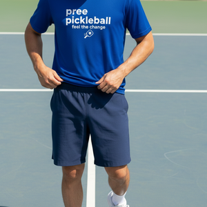 เสื้อยืดพิคเคิลบอลแบบสั้นทรงสปอร์ตสำหรับผู้ชาย รุ่นแข่งขัน แห้งเร็ว ระบายเหงื่อได้ดี รับผลิตแบบ OEM ODM - Product Image 3