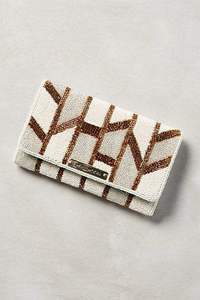 Eco-friendly Seed Beads Embroidery Clutch Bag Handcrafted Beaded Intricate Design Artisanal Floral Motif Hand-stitched <b>Small</b> - Product Image 6