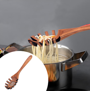 Cuillère à spaghetti en bois d'acacia écologique, durable et résistante, compatible lave-vaisselle, ustensile de cuisine à prix abordable - Product Image 1