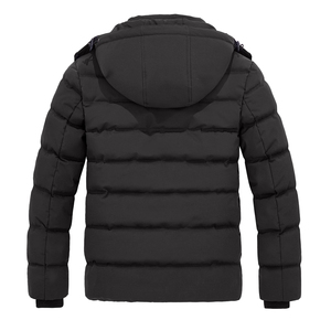 <b>Lightweight</b> <b>Men's</b> Casual Puffer <b>Jacket</b> Regular Length with Zipper Closure Winter Warm Plain Dyed Puffer <b>Jacket</b> - Product Image 2