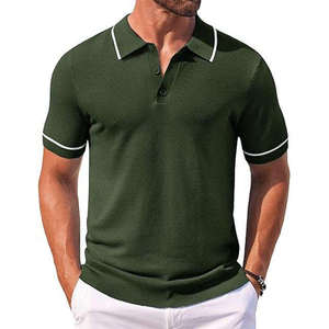 Camiseta Polo de Manga Corta para Hombre, Estilo Moderno, Diseño de Moda Urbana, Cuello Polo, Camiseta Polo Informal de Negocios para Hombre - Product Image 1