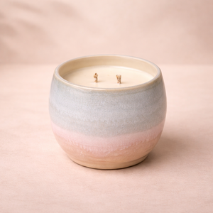 Vaso de Cerámica Moderno Hecho a Mano para Velas, Acabado Mate de Doble Tono, Doble Mecha, Larga Duración, Decoración de Lujo para el Hogar - Product Image 6