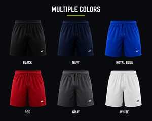High Quality Men's <b>Black</b> Mesh Drawstring Breathable Sporty Design Mid Waist <b>Short</b> Length Heat Transfer Print Embroidery <b>Work</b> - Product Image 5