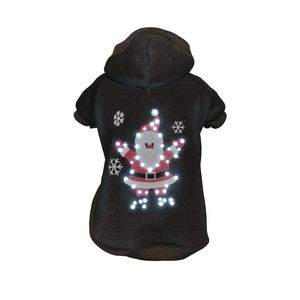 Costume per Animali Domestici con Illuminazione LED, Maglione con Cappuccio da Babbo Natale per Animali - Product Image 1