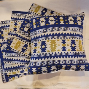 Boho Linen Woven <b>Throw</b> Pillow Covers 18x18 Inch Square Striped Decorative Removable & Washable - Product Image 3
