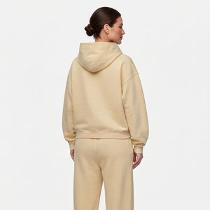Sudadera con capucha de maternidad al por mayor para mujer, forro polar de 450 g/m², hombros caídos, top con capucha para lactancia, talla grande para damas - Product Image 3