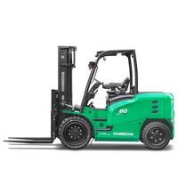 Chariot élévateur électrique à quatre roues Hangcha de 4 tonnes, 4,5 tonnes et 5 tonnes, robuste, avec moteur AC pour usage industriel