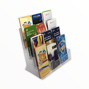 2025 clair grand stockage acrylique porte-revues porte-brochure et organisateur de fichiers support debout de bureau sur les reliures de Table - Product Image 1