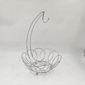 Corbeille à fruits moderne en acier inoxydable, idéale pour les maisons, les bureaux et les salles de pause pour ranger les collations partagées de manière hygiénique. - Product Image 2