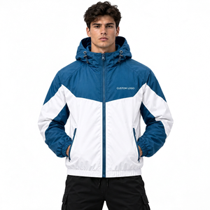 Chaqueta Cortavientos Ligera Personalizada para Hombre, Tejido Ecológico de Poliéster y Algodón, Chaqueta de Moda Urbana con Logotipo - Product Image 1