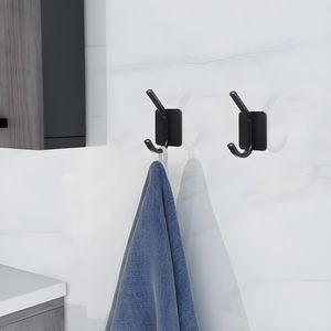 Waterproof Stainless Steel Double <b>Hooks</b> for Wall Without Drilling Heavy Duty <b>Bathroom</b> Kitchen Towel Wall <b>Hooks</b> for Hanging - Product Image 5
