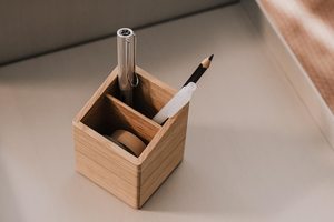 Organisateur de crayons en bois pour accessoires de bureau - Product Image 3