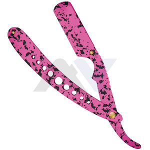 Navaja de Afeitar Profesional para Hombres, Navaja de Afeitar Recta de Seguridad para Barberos, Navaja de Afeitar Recta de Seguridad Roja para Salones - Product Image 2