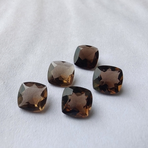 Cuarzo Ahumado Natural Semiprecioso Negro Facetado de Corte Cojín de 5.0mm ~ 10.0mm, Gemas de Alta Calidad para Joyería - Product Image 4