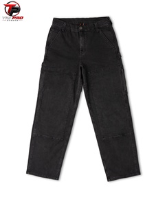 Black Washed Denim Cargo <b>Jeans</b> Men Straight Leg <b>Workwear</b> Pants Custom Logo Streetwear Trousers Black Cargo <b>Jeans</b> Men High Waist - Product Image 1