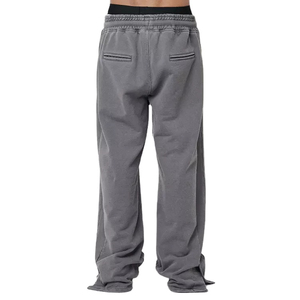 Pantalones de chándal de algodón pesado estilo streetwear, corte holgado, felpa francesa 100% algodón, cintura elástica, pierna ancha, oversize - Product Image 2