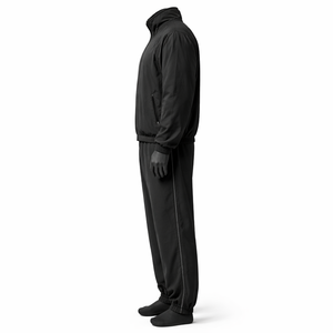 Unisex <b>Black</b> <b>Windbreaker</b> Tracksuit Lightweight Windproof Sportswear Jogging Custom Logo OEM MADE BS Reversible Eco-Friendly - Product Image 3