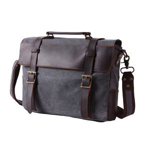 Sac à main et sac messager pour homme en toile avec compartiment pour ordinateur portable de 15 pouces, design portable et doux pour un usage quotidien - Product Image 3