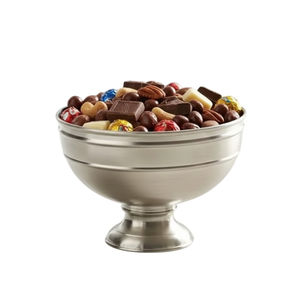 Vente en gros de plat à bonbons décoratif classique pour table, élégant bol en métal argenté pour servir le chocolat, plat à dessert, prix direct d'usine - Product Image 1