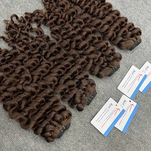 Meilleur Produit Extensions de Cheveux Humains Vietnamiens Bouclés Birmans 100% Naturels Couleur Marron Double Drawn Haute Qualité Sans Perte de Cheveux - Product Image 2