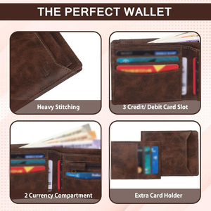Cartera de Cuero Genuino para Hombre, Diseño Plegable Corto, Estilo Vintage, Hecha a Mano, para Uso Diario - Product Image 6