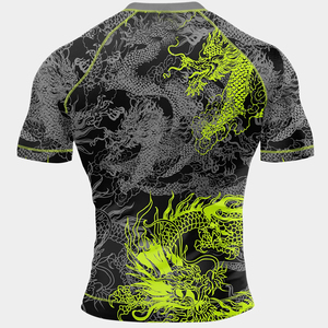 เสื้อรัดกล้ามเนื้อแขนสั้นพิมพ์ลายโลโก้กีฬาโต้คลื่น MMA BJJ แบบซับลิเมชั่นสำหรับยิวยิตสู ออกแบบเสื้อรัดกล้ามเนื้อของคุณเองได้ - Product Image 2